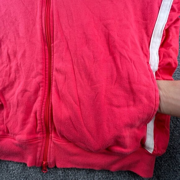 VTG Nike Silver Tag Girls Pink Full Zip Hoodie XL 16-18 Long Sleeve White Accent - Picture 10 of 11